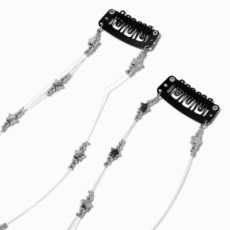 Silver Star Clip In Extensions - 2 Pack,