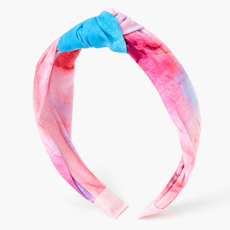 Claire's Serre-tête torsadé imprimé marbré bleu et violet