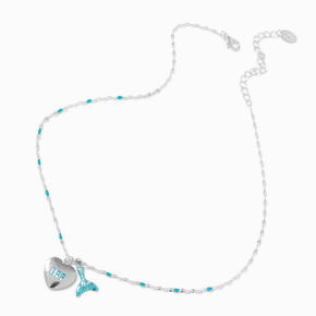 Best Friends Mermaid Heart Pendant Necklaces - 2 Pack,