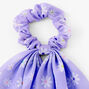 Spring Purple Daisy Hair Scrunchie Scarf,