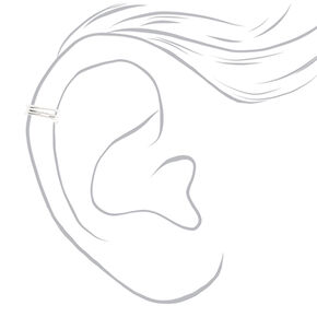 Silver-tone Triple Band Ear Cuff,