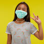 Cotton Mint Heart Polka Dot Face Mask &ndash; Child Medium/Large,