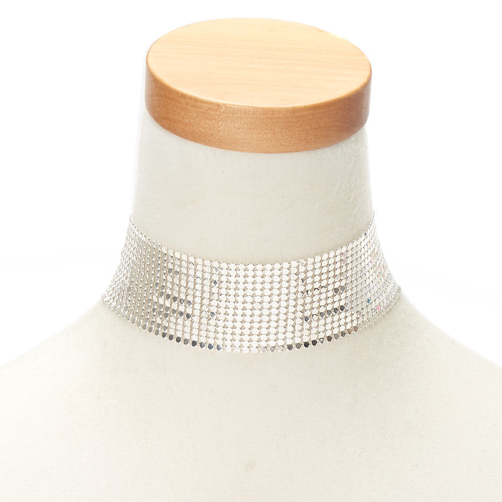 Silver best sale mesh choker