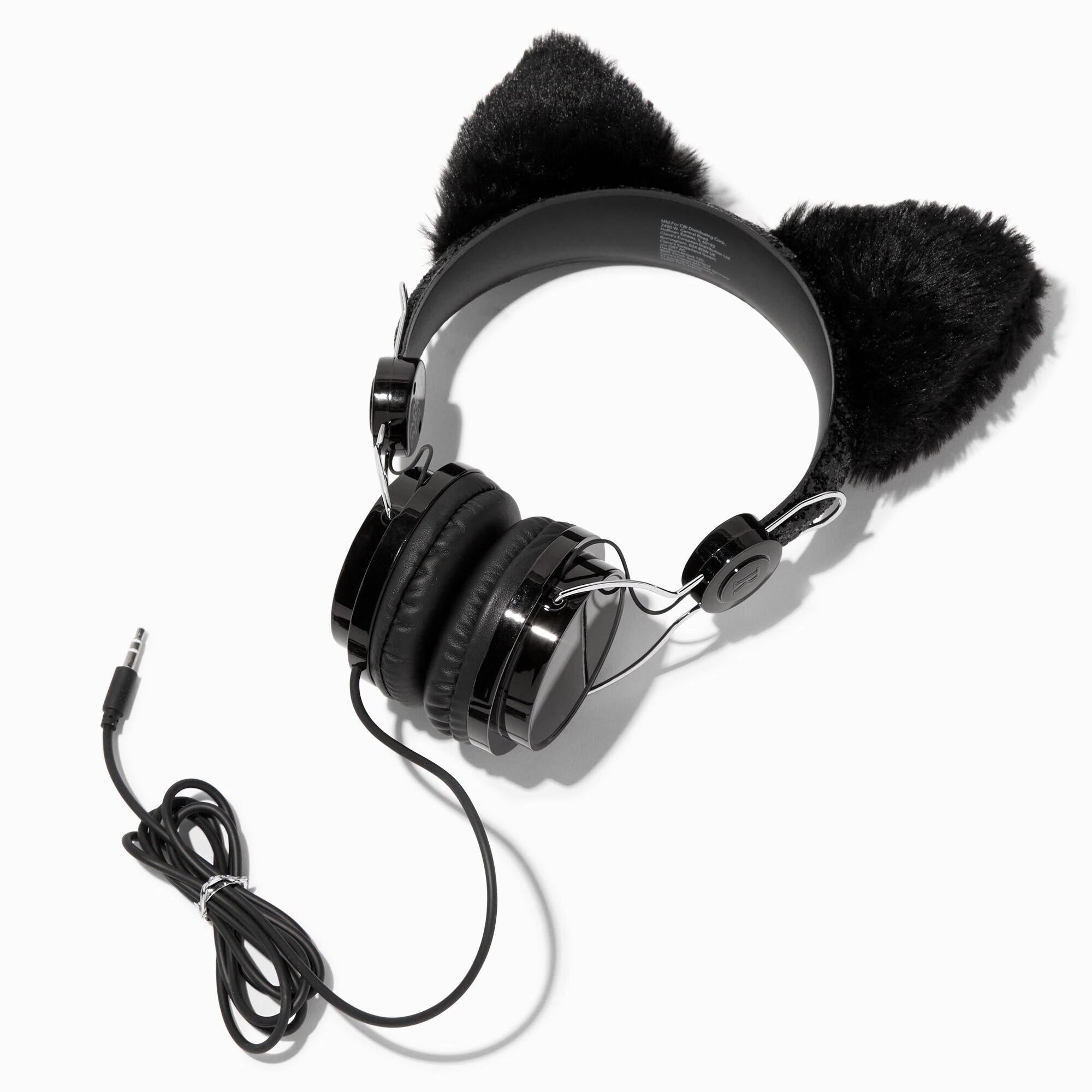 View Claires Furry Cat Ear Headphones Black information