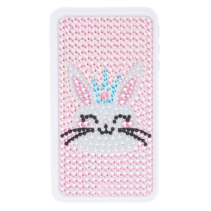Coffret de gloss &eacute;tincelant coque de portable motif lapin &eacute;blouissant pour enfants,