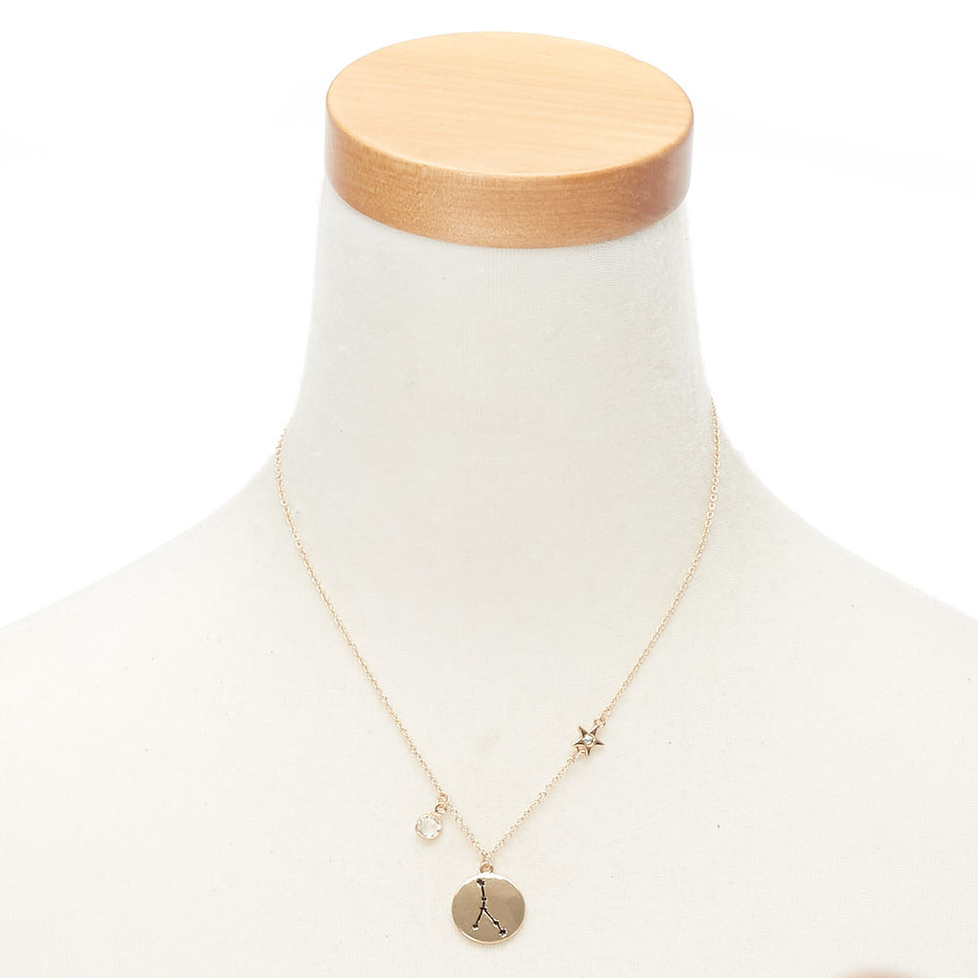 Gold Zodiac Pendant Necklace - Cancer | Claire's
