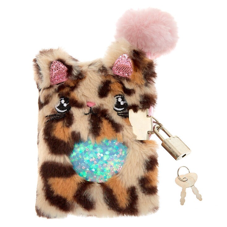 Claire&#39;s Club Shakey Leopard Lock Diary,