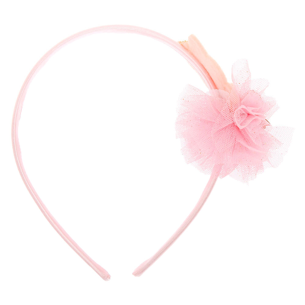 Claire's Club Ballerina Cat Headband - Pink,