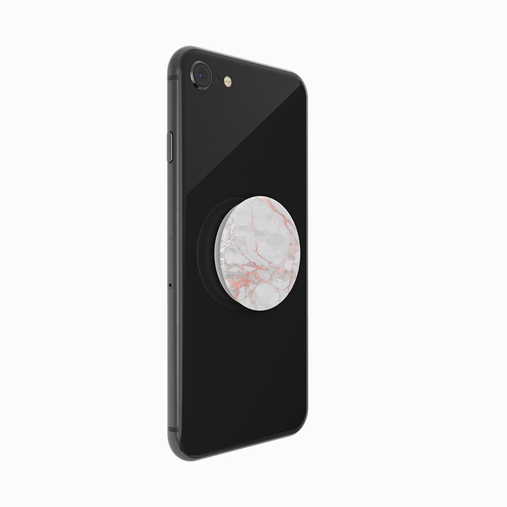 PopGrip PopSockets&reg; interchangeable - Lutz marbr&eacute; couleur dor&eacute; rose,