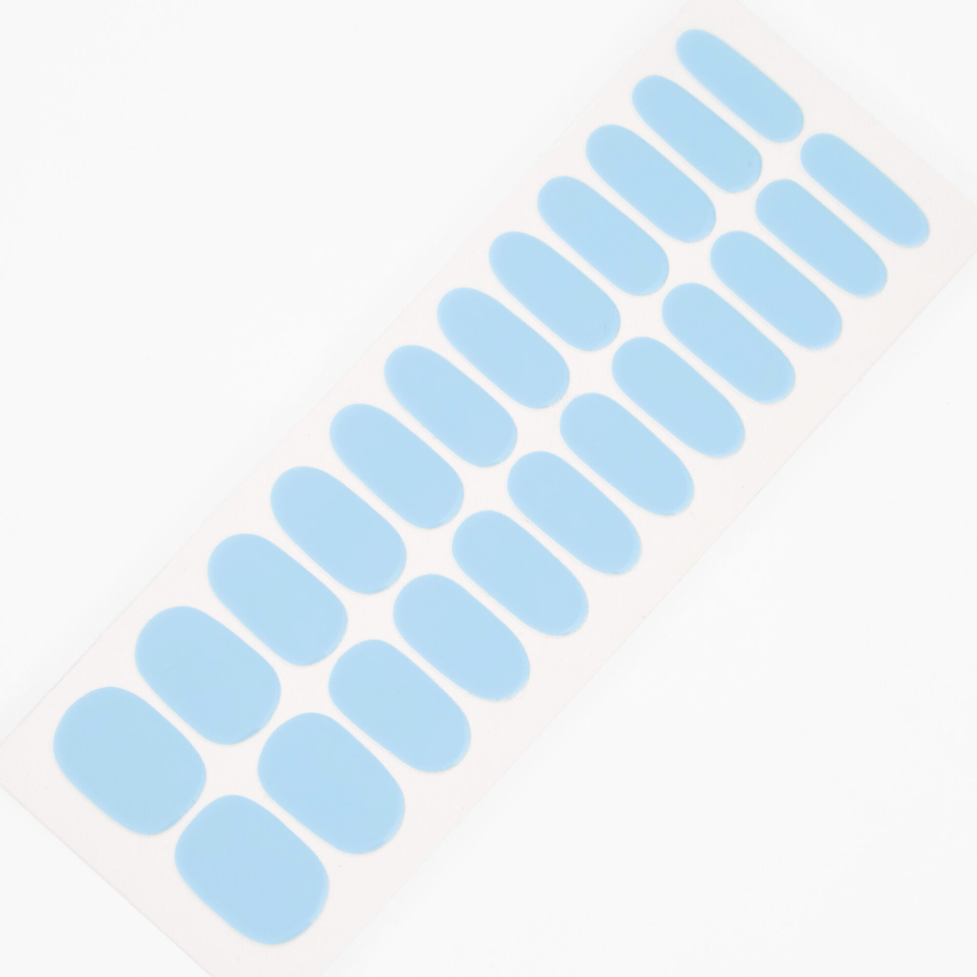 Baby Blue Vegan Nail Wraps Set - 24 Pack,