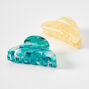Green &amp; Yellow Marbled Hair Claws - 2 Pack,