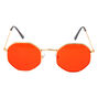 Lunettes de soleil octogonales - Rouge,