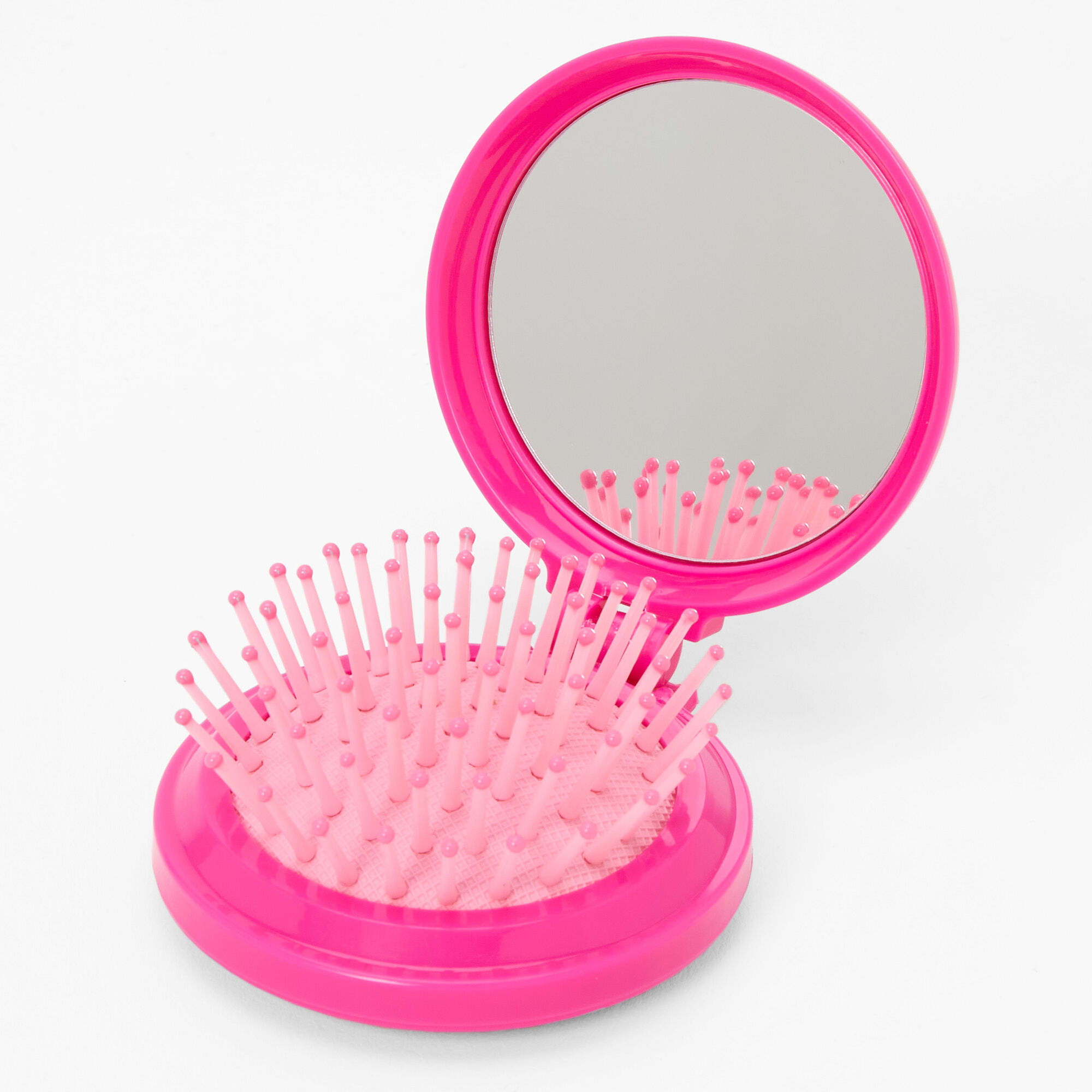 Claire's Brosse à cheveux rétractable bling bling desserts - Rose