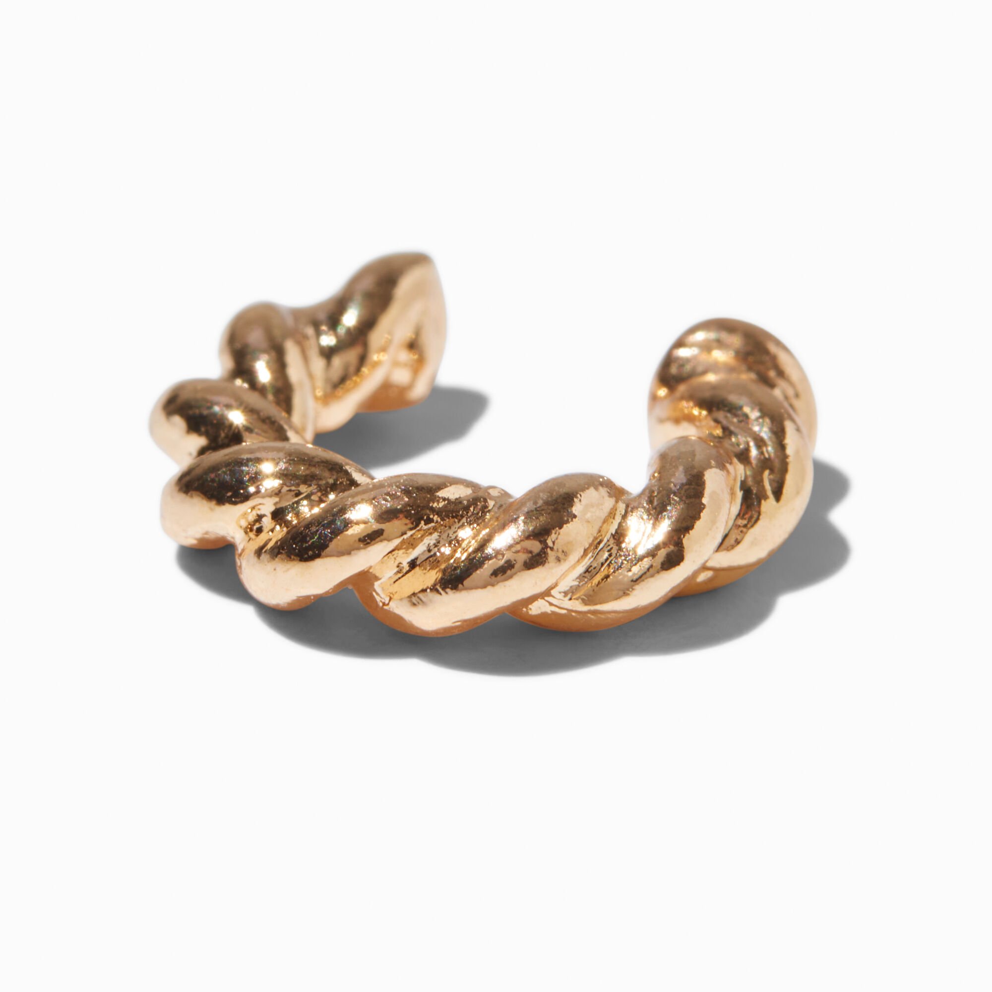 Gold-tone Twisted Stackable Ear Cuff ,