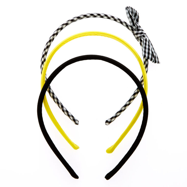 Claire&#39;s Club Headbands - Black, 3 Pack,