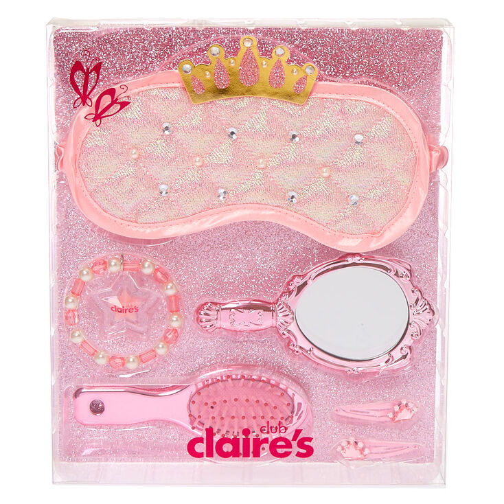 Claire's Lot de produits de beauté couronne princesse Club Claire's - Rose