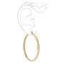 Gold 60MM Swirl Embossed Hoop Earrings,