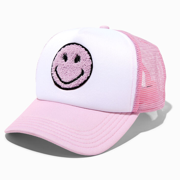 Smiley World&reg; Pink Trucker Hat,