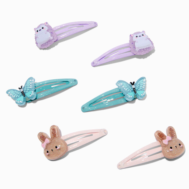 Claire&#39;s Club Park Critter Icons Snap Hair Clips - 6 Pack,