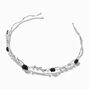 Black Rose &amp; Vine Silver-tone Cuff Necklace,