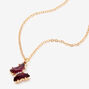 Butterfly Birthstone 16&quot; Gold Pendant Necklace - February,