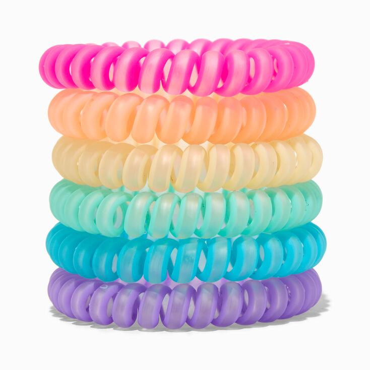 Claire&#39;s Club Matte Neon Coil Bracelets - 6 Pack,