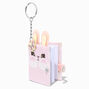 Glitter Butterfly Bunny Mini Diary Keychain,