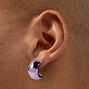 Pendantes 2,5&nbsp;cm haricot &eacute;pais violettes,