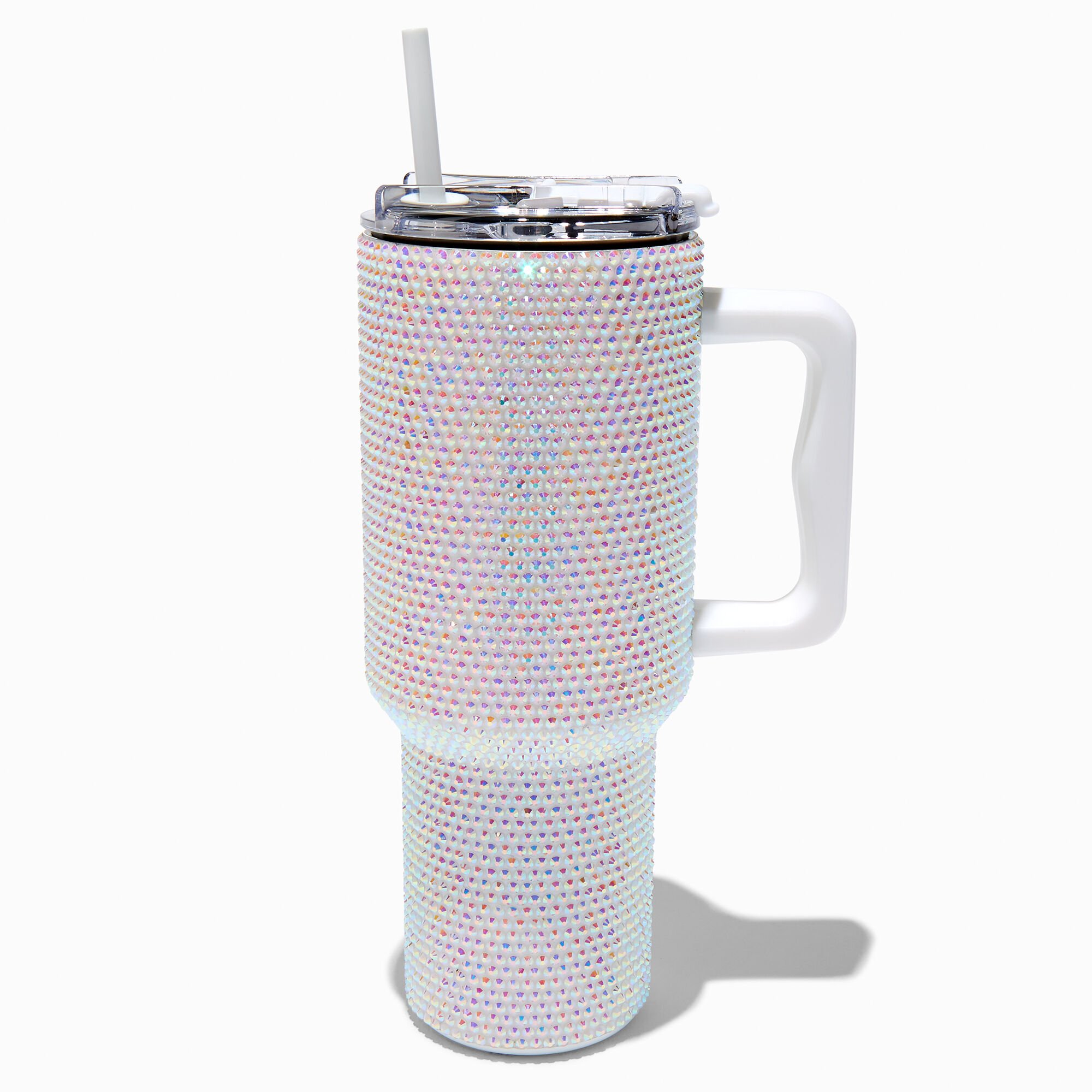 Iridescent Studded Stainless Steel Handled Tumbler,