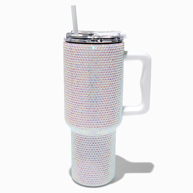 Iridescent Studded Stainless Steel Handled Tumbler,