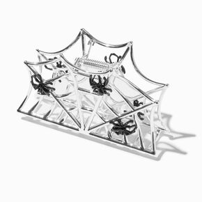 Halloween Spiderweb Silver-tone Hair Claw,