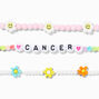 Zodiac Daisy Happy Face Beaded Stretch Bracelets - 3 Pack, Cancer,