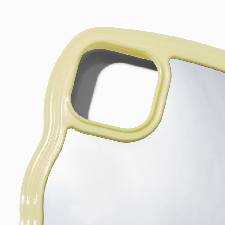 Yellow Trim Wavy Mirror Phone Case - Fits iPhone&reg; 15 Plus,