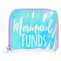 Iridescent Mermaid Funds Small Zip Wallet,