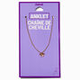 Gold-tone Single Bow Chain Anklet,