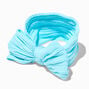 Claire&#39;s Club Nylon Ribbed Bow Headwrap - Blue,