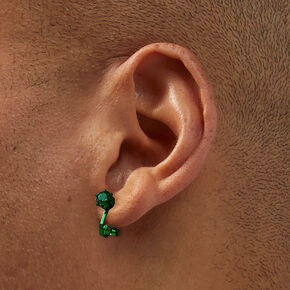 Coloured Rhinestone Clip-On Stud Earrings - 6 Pack,
