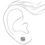 Sterling Silver Cubic Zirconia Round Stud Earrings - 6MM,
