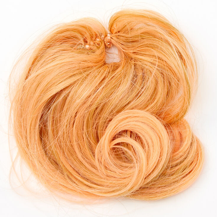 Claire's Extension en cheveux synthétiques pour chignon - Corail