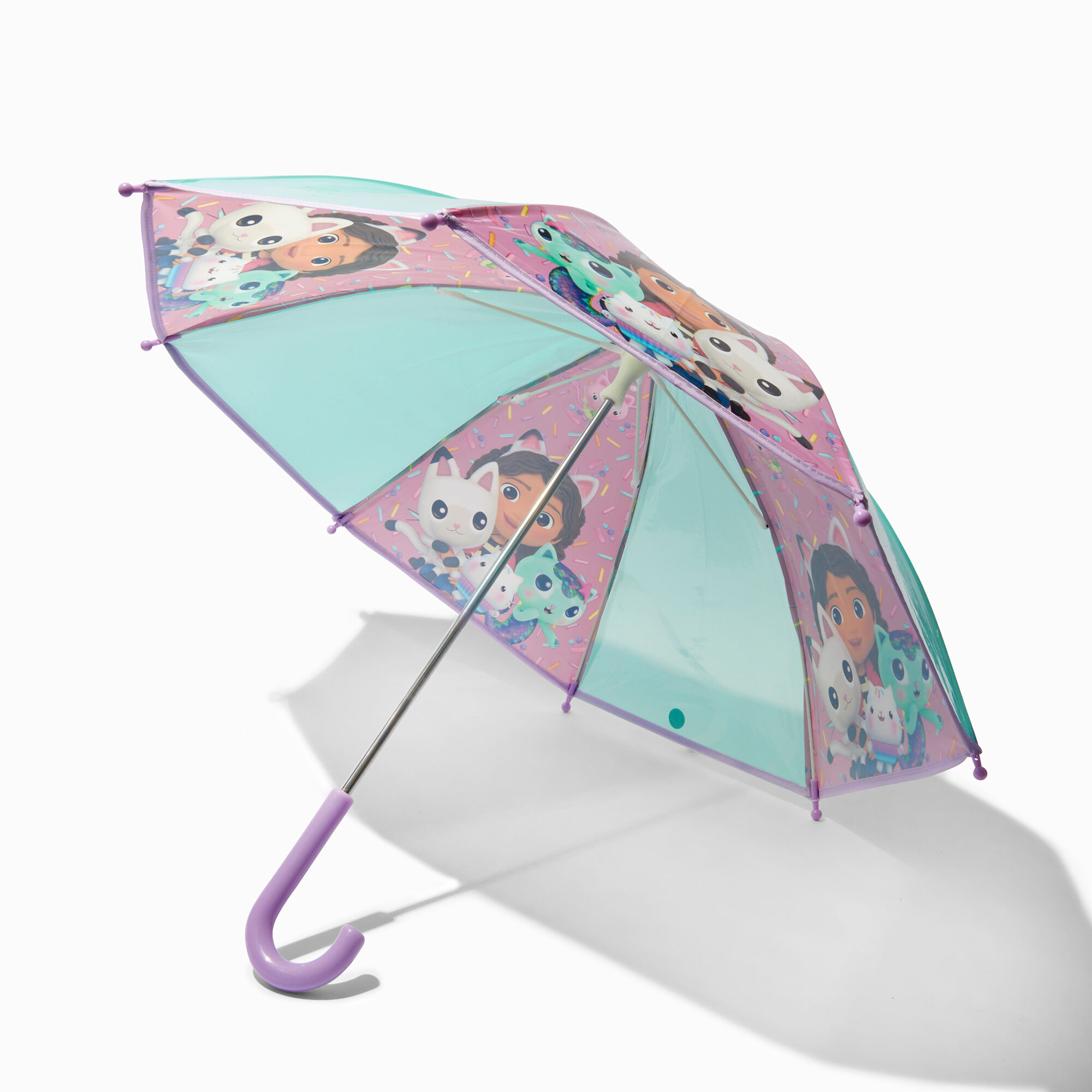 View Claires Gabbys Dollhouse Confetti Umbrella Rainbow information