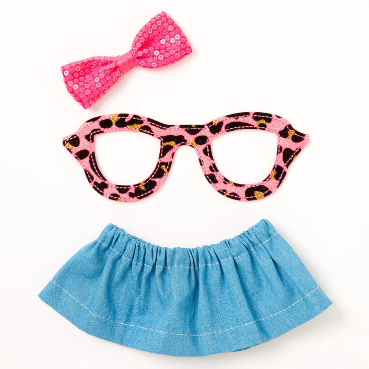 Claire's Lot lunettes imprimé léopard et jupe pour décorer ton journal intime - Lot de 3