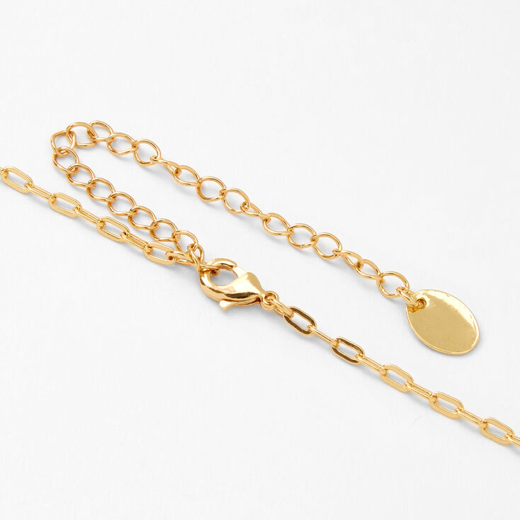 18ct Gold Plated Refined Paperclip Necklace | Claire's