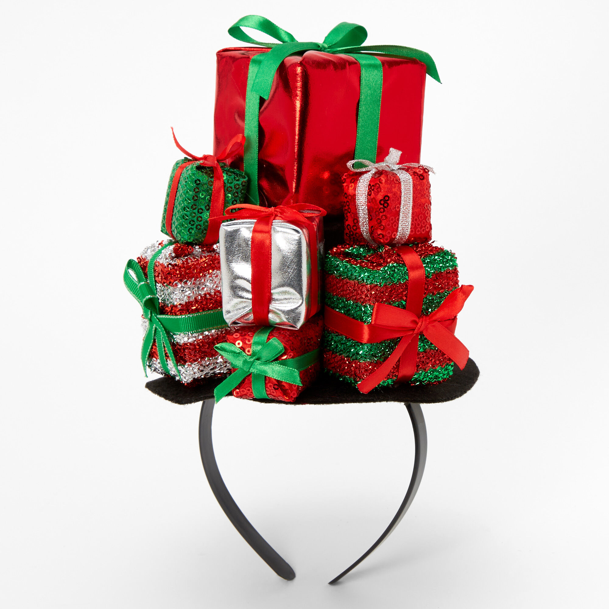 Christmas Present Tower Headband - Red,