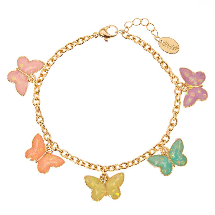 Butterfly charms bracelet