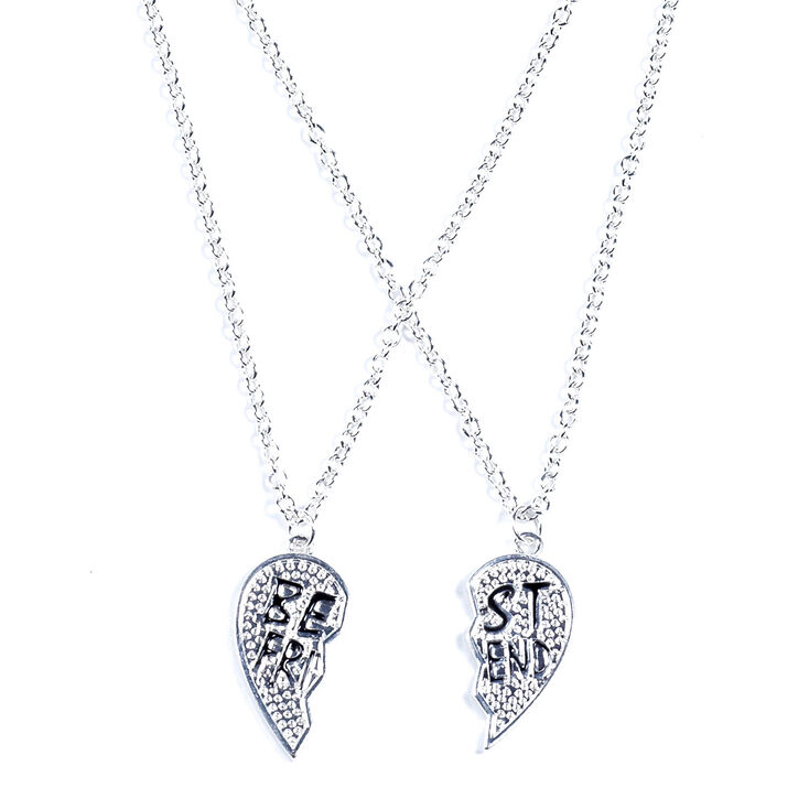 Silver Best Friends Pendant Necklace - 2 Pack,