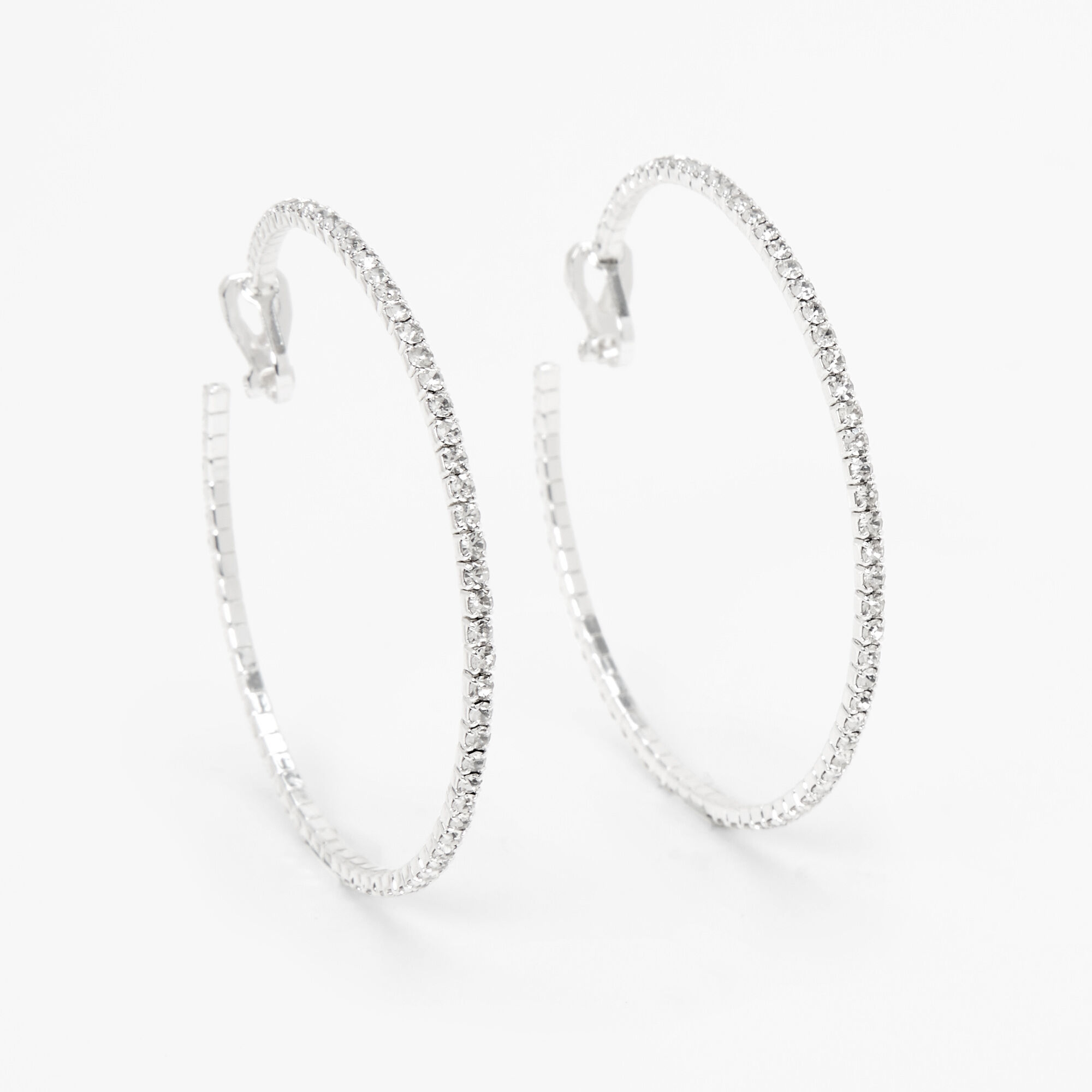 Claire's clip on best sale hoop earrings