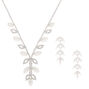 Silver Pearl Leaf Jewellery Set - 2 Pack,