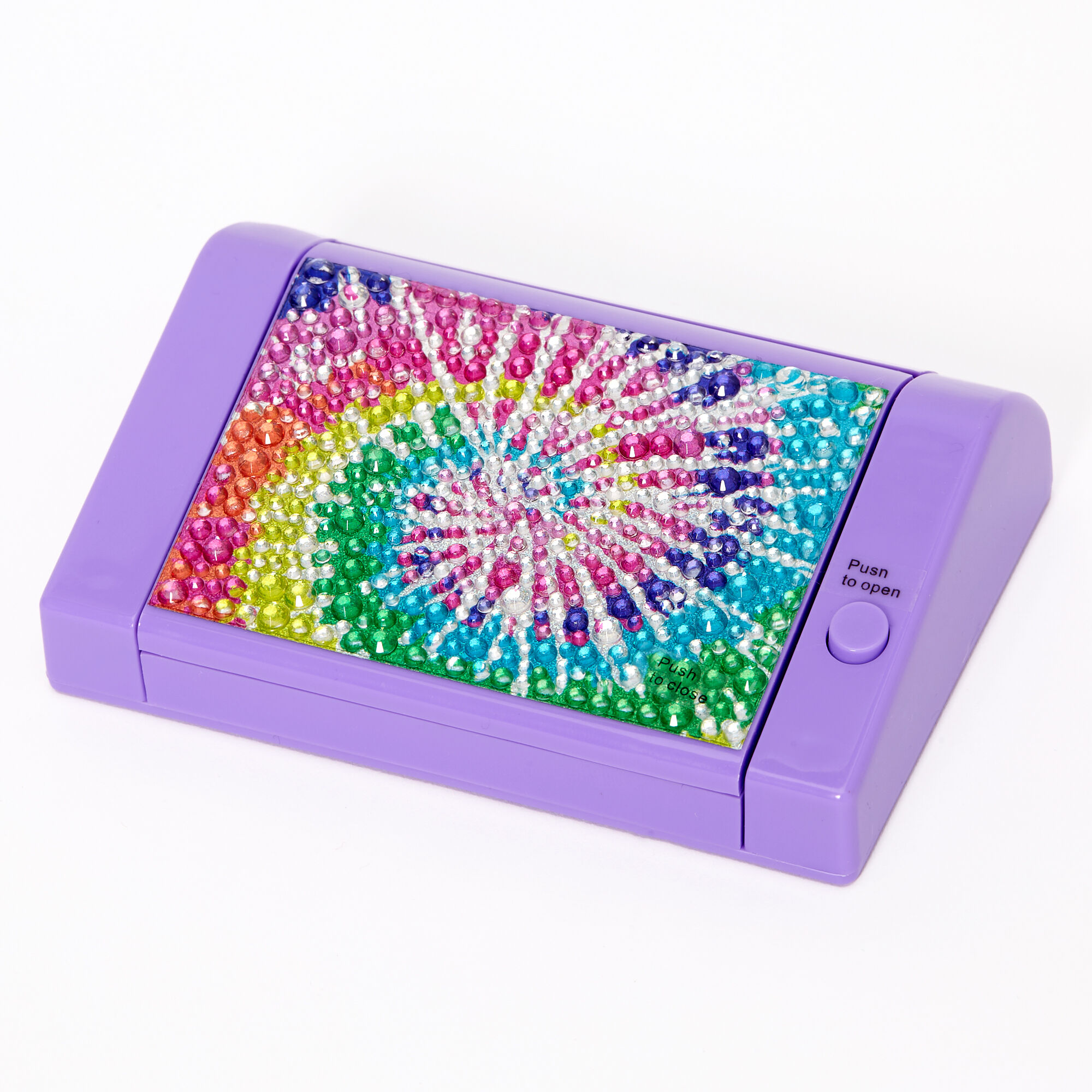 Rainbow Tie Dye Bling Mechanical Lip Gloss Set,