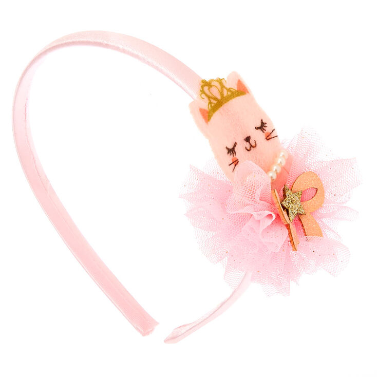 Claire&#39;s Club Ballerina Cat Headband - Pink,
