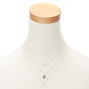 3 Pack Silver Minimalist Pendant Necklaces,